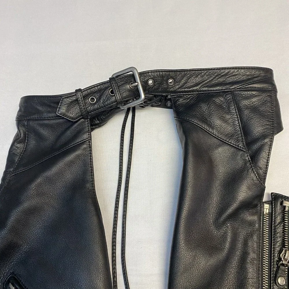 Harley-Davidson Women's Deluxe lined Leather Chaps Black XL EUC​​​​​​​ - Picture 5 of 6